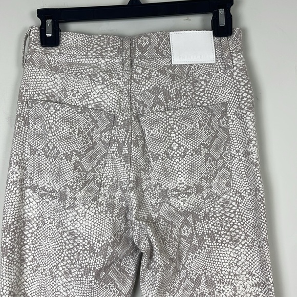 Denim Forum Aritzia The Lola High Rise Skinny Crop Jeans Snake Skin Size 26 - Picture 6 of 11